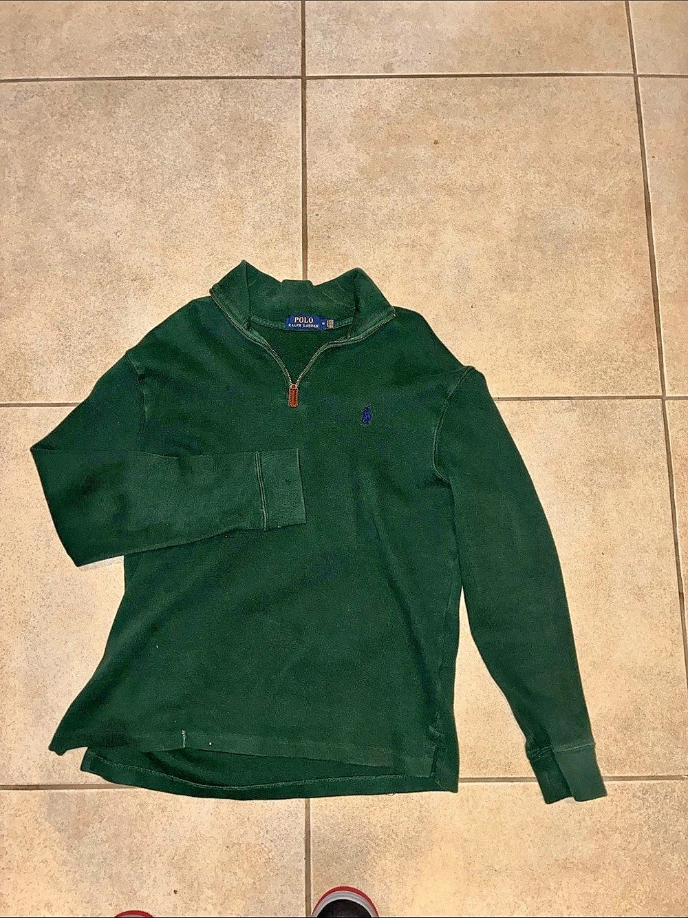 Polo Ralph Lauren Cotton Half-Zip Sweater Green